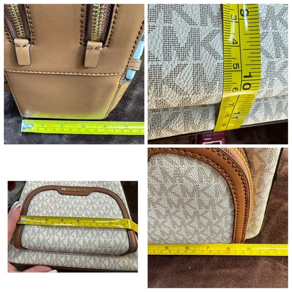 Michael Kors Signature Cream and Brown Backpack NWT - Picture 6 of 7